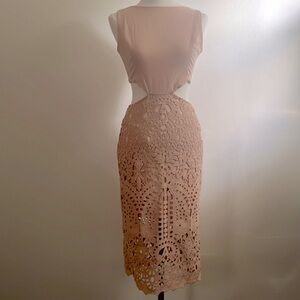 Soieblu Cut Out Peach Dress